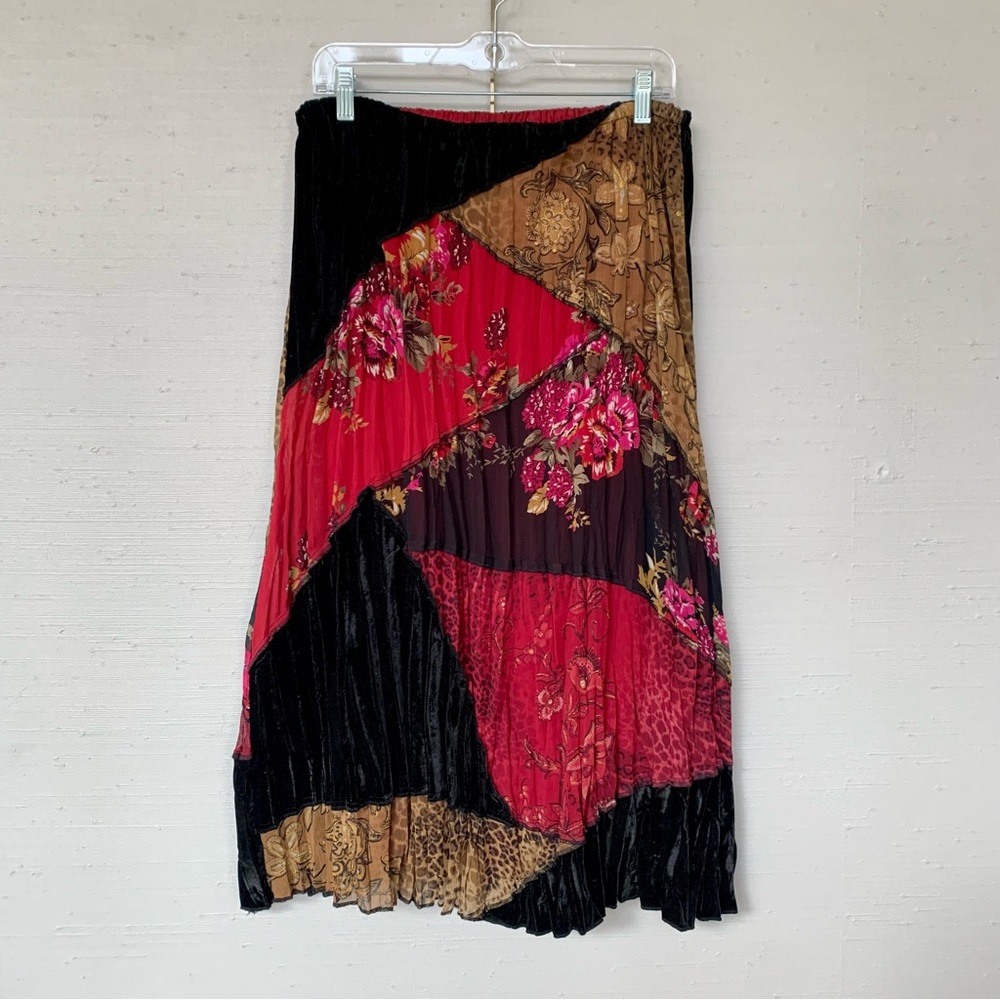 Patch Work Midi Skirt